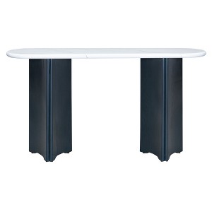 Infurnic Decorative Storage Cabinets Rustic Sofa Table with Curved Legs, Hallway Accent Table for Entrance and Living Room, Blue, 53.9"*14"*30" - 1 of 4