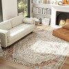 HOMCOM Area Rug 8x10, Machine Washable Rug, Non-Slip Classical Floral Print Floor Carpet for Living Room, Bedroom, Dining Room, Mixed-Brown - 3 of 4