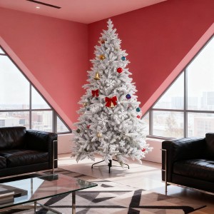 TinyhomieFestive Christmas Decor Artificial Flocked Christmas Tree with Snow Tips,Hinged Xmas Tree - 1 of 4