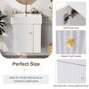Okak 21.6" Bathroom Vanity with Single Ceramic Sink, Freestanding/Floating Bathroom Cabinet Storage with 2 Spacious Open Shelf for Bathroom - 3 of 4
