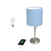 Creekwood Home Contemporary Bedside Table Lamps with USB Port - 3 of 4