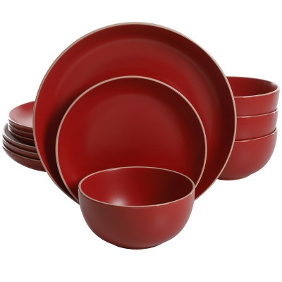 Gibson Home Rockaway 12-Piece Stoneware Dinnerware Set