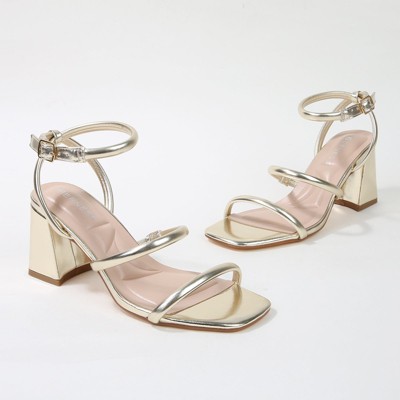 Berness Women's Candy Minimalist Strappy Block Heels - image 3