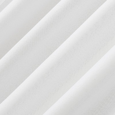 White 40"x63" Polyester Sheer Tab Top Curtain Panel
