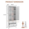 72" Kitchen Pantry Storage Cabinets with Drawers, Kitchen Cupboard Metal Food Pantry Cabinet with Adjustable Shelves - 2 of 4