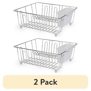 LunaLulinlk (2 pack) Small Wire Dish Rack - Chrome - 14.17" W x 12.64" L x 5.67" H - 1 of 4
