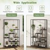 6-Tier Tall Plant Stand 71 Inch Metal Indoor Plant Shelf with 10 Hanging Hooks - 4 of 4