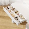 Arched Vanity Desk with Mirror and Lights, White Makeup Vanity Table with 3 Drawers and 11 Storage Shelves - 3 of 4