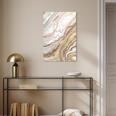 Royal Gold Geode Abstract Canvas Wall Art, 20" x 30"