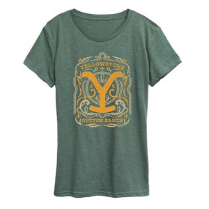 Women's - Yellowstone - Yellowstone Flourish Design Short Sleeve Graphic T-Shirt - 1 of 4