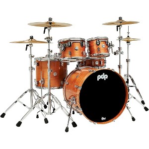 PDP by DW Concept Exotic 5-Piece Maple Shell Pack With Chrome Hardware Honey Mahogany - 1 of 4