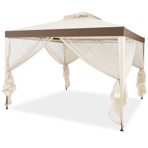 Tangkula 10' x 10' 2-tier Outdoor Netting Canopy  Sun Shade Gazebo Tent for Picnic Party - 1 of 4