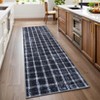 Washable Checkered Geometric Bedroom Rug Indoor Soft Non Slip Large Carpet - 3 of 4