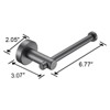 Bathroom Hardware Set, Thicken Space Aluminum 3 PCS Towel bar Set- Gun Grey 16-27 Inches Adjustable Bathroom Accessories Set - 2 of 4