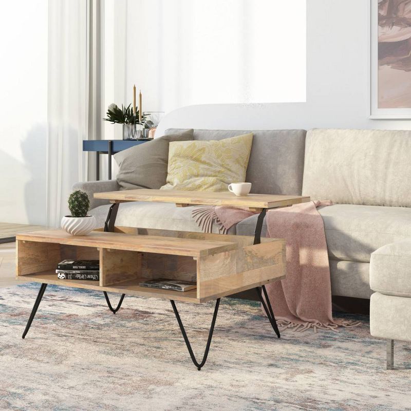 Moreno Solid Mango Wood Lift Top Coffee Table - WyndenHall, 3 of 12