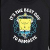 Women's - SpongeBob SquarePants - The Best Day To Namaste Lightweight French Terry Wide Neck Long Sleeve Shirt - 2 of 4