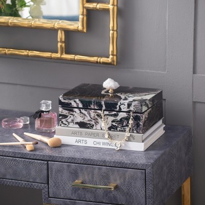 Marbled Jewelry Box, Jewelry Cabinet, Jewelry Box For Women-Cuddlewood