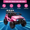12V Kids Ride on Car with Remote Control, Electric Vehicle with LED Lights, Music, Bluetooth, MP3, 3 Speeds, Spring Suspension - 3 of 4