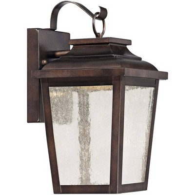 Minka Lavery Rustic Outdoor Wall Light Fixture Chelesa Bronze LED 12" Glass Shade for Post Exterior Barn House Porch Yard Patio
