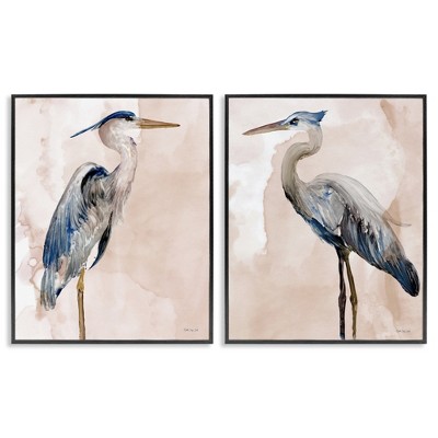 Stupell Industries Beautiful Heron Birds Standing Watercolor, 24" x 30"