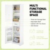 PAGED Storage Cabinet Modern Bathroom Organizer with 2 Drawers, Adjustable Shelves and Door Shelves, Freestanding Storage Unit for Room - 3 of 4
