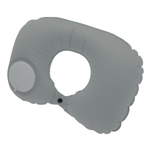 Unique Bargains Inflatable Travel Pillow Press to Inflate for Airplane Train Office - 1 of 4