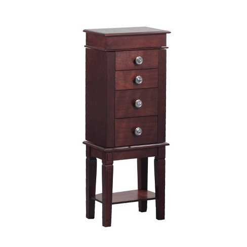 Madison Jewelry Armoire Dark Walnut Linon Target