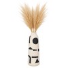 Boho Geometric Vase - Handcrafted Ceramic - Modern Minimalist Home & Office Decor - Decorative Accent for Living Room, Bedroom - 15" Ivory & Black - 3 of 4