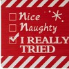 Northlight 6" Red and White Striped "I Really Tired" Hanging Square Christmas Ornament - 4 of 4
