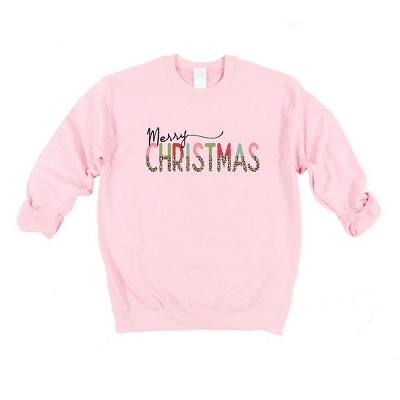 Simply Sage Market Women's Graphic Sweatshirt Leopard Merry Christmas