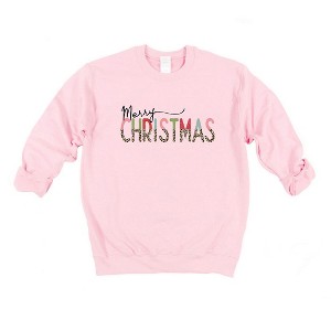 Simply Sage Market Women's Graphic Sweatshirt Leopard Merry Christmas - 1 of 4