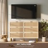 WhizMax 6 Drawer Dresser Mid-Century Modern Storage Cabinet with Rattan Fronts - 4 of 4