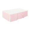 Everyday Kids Light Pink Pleated Crib Skirt – 100% Cotton Dust Ruffle for Baby Girls, Split Corners, 14” Drop – Fits Standard Crib Mattresses - 4 of 4