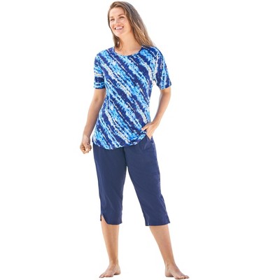 Swim 365 Women's Plus Size The Swim Tee - 34/36, Blue : Target