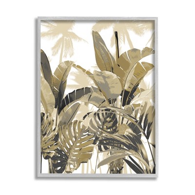Stupell Industries Tropical Layered Summer Palms Framed Giclee