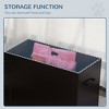 Gulches PawHut Raised Pet Feeding Station with Storage & 2 Stainless Steel Bowls - Dark Brown - 2 of 4