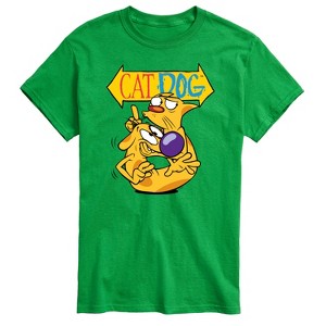 Men's - Nickelodeon - Cat Dog Sign Short Sleeve Graphic T-Shirt - 1 of 4