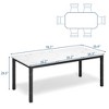 79 Inch Large Dining Room Table for 6-8 People - Rectangular Wood Modern Farmhouse Dining Table, Heavy Duty Metal Legs, for Kitchen and Living Room - 2 of 4