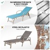 Crestlive Products Set of 2 Outdoor Lounger Aluminum Frame Chaise Lounge Chairs with Arms & 5 Adjustable Recline Positions - 3 of 4