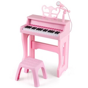 Safstar 37-Key Music Piano Keyboard Kids Learning Toy Instrument with Microphone Pink - 1 of 4