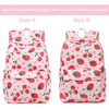 Kids Backpack for Preschool Girls Strawberry Cherry Kindergarten Bookbag 15 inch Toddler Travel School Bag Fits Age 3-8 - 4 of 4