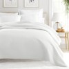 FIONECA Ultra Soft Microfiber Polyester Blend Striped Quilted All Season Quilt Set with Matching Pillow Shams Versatile Decor Friendly White - 2 of 4