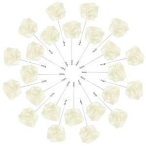 Unique Bargains Ribbon Alloy Multipurpose Use Durable Flower Lapel Pin 3.5 x 1.38 Inch  24 Pcs - 1 of 4