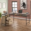 Sauder Market Commons L Desk Prime Oak - 4 of 4