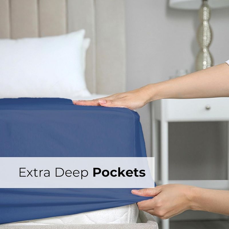 Microfiber Fitted Sheet 18" - 24" Inch Extra Deep Pocket - CGK Linens, 2 of 7