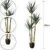 Coucheta Artificial Tree, 5.3Ft/63In Faux Agave Plant, 3 Heads in Plastic Pot Fake Tree £¬for Home Decor Indoor or Outdoor Office - 2 of 4
