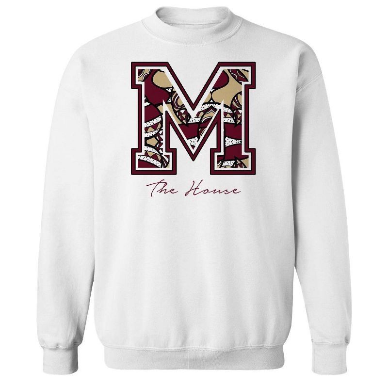 NCAA Morehouse College Maroon Tigers White Fleece Sweatshirt, 1 of 2