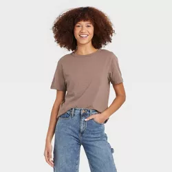 Women's Short Sleeve T-Shirt - Universal Thread™ Tan XXL