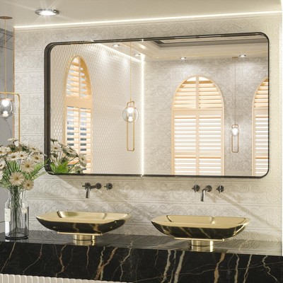 Keonjinn Framed Wall Mirror, Modern Rectangular Bathroom Vanity Mirror, Wall Mounted