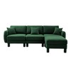 Boucle Convertible L-Shaped Sectional Sofa with Shell Armrests & Ottoman - 4 of 4